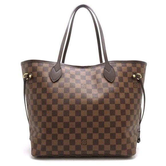 Louis Vuitton Damier Neverfull MM Ebene Tote Bag Brown - Picture 1 of 8